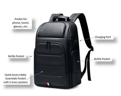 Expandable Bag Backpack - Kobe Bag - laptop bag - charging port - travel bag - work bag | WSEL Bags- Expandable Bag Backpack - Kobe Bag | WSEL Bags