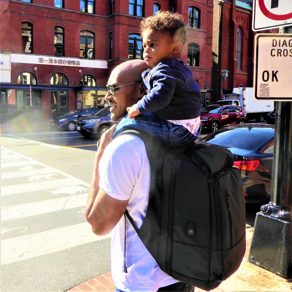 Jett Bag - Backpack Diaper Bag - best diaper bag - laptop bag - charging port - travel bag - work bag | Bags for Dads | WSEL bags